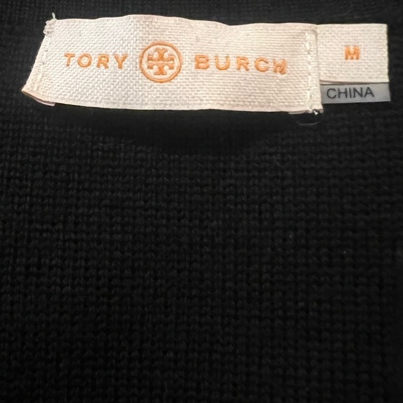 Tory Burch Yessica black 100% merino wool tunic sweater - Picture 8 of 10